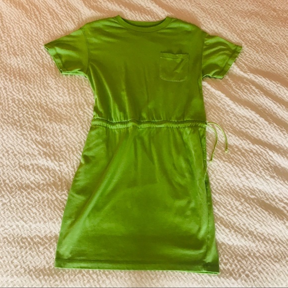 80s Nancy Keegan Lime T-Shirt Drawstring Pockets - Picture 2 of 11